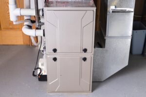 Furnace installed in a home